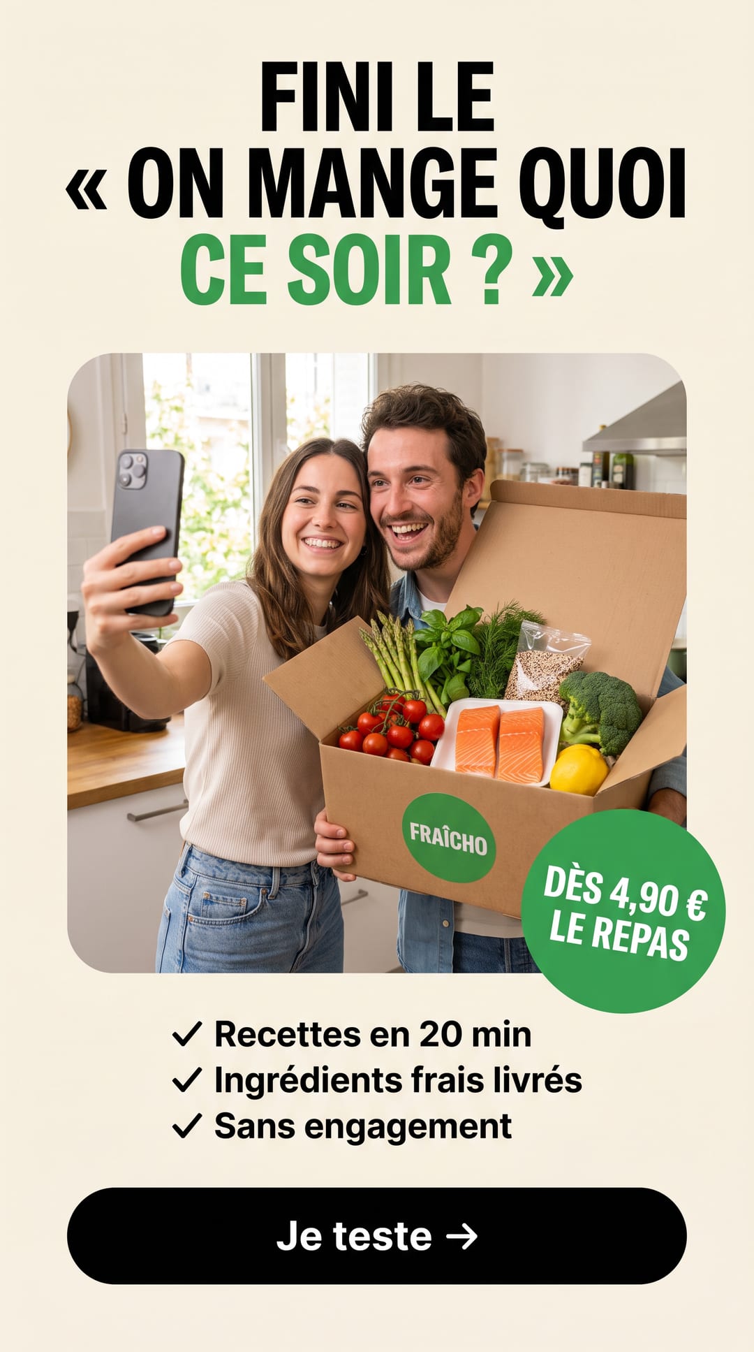 Pub pour une box repas : « Fini le “on mange quoi ce soir ?” »